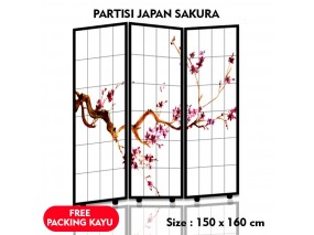 Pembatas Ruangan Sketsel Partisi Sakura Jepang Pembatas Ruang 50x160